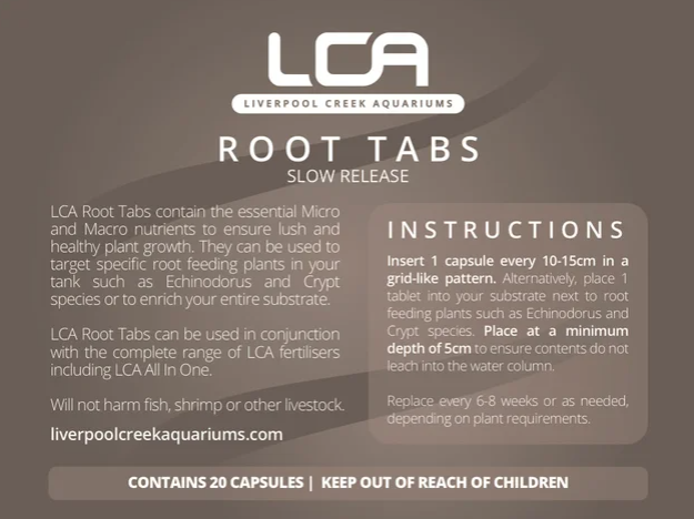 LCA's ROOT TABS ( SLOW RELEASE ) 20 CAPSULES