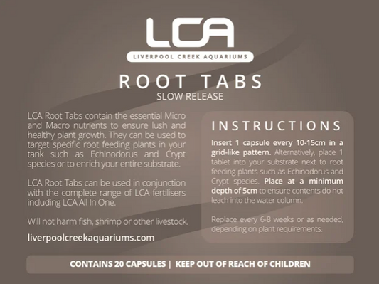 LCA's ROOT TABS ( SLOW RELEASE ) 20 CAPSULES