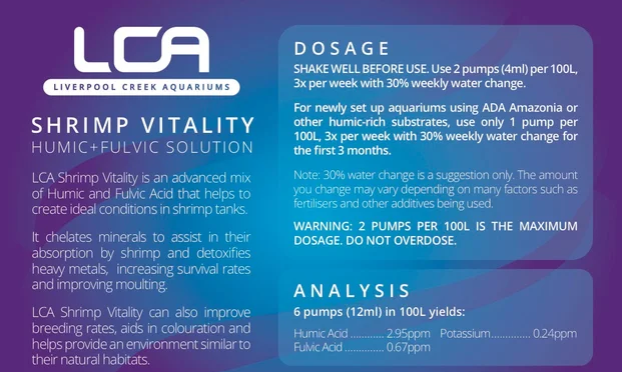 LCA's SHRIMP VITALITY ( HUMIC + FULVIC SOLUTION )