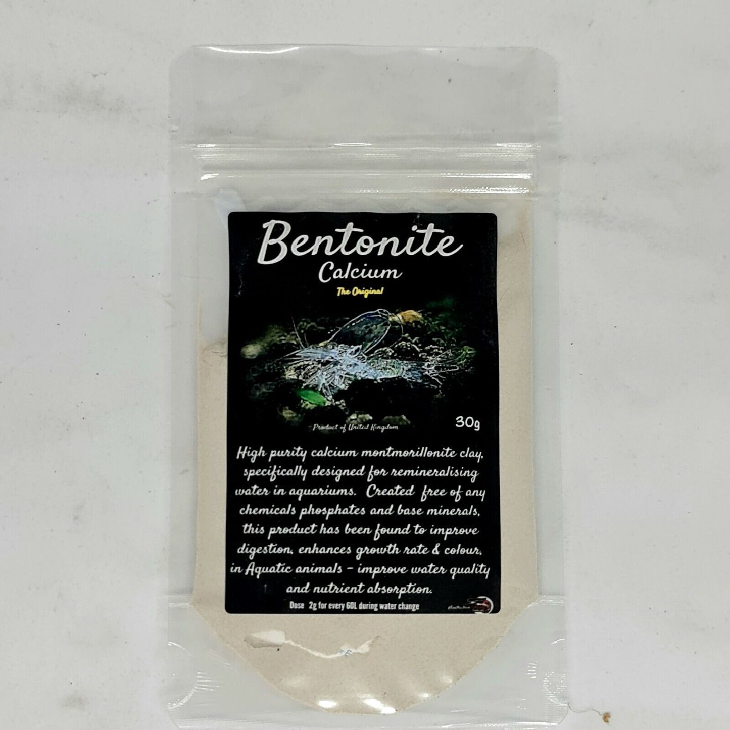 BENTONITE MONTMOROLLINITE CLAY - FISH TANK SHRIMP AQUARIUM REMINERALIS CALCIUM